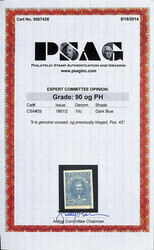 1861, 10¢ dark blue, Hoyer printing (Scott 2b), position 43, o.g., ...