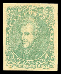 1862, 2¢ green (Scott 3), o.g., hinged (lightly), when only the best ...