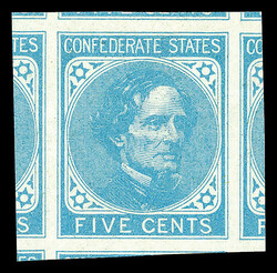1862, 5¢ light blue, De La Rue printing (Scott 6), o.g., never ...