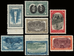 1910 Centenary, ½c-5p Inverted Centers (Scott 160a/175a), an ...