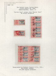 1933, "Letter Seal," 1pi red & blue, Small Collection (Scott M3), two ...