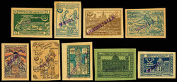 1922, Baku Province overprints complete (Scott 300-309), o.g., most ...