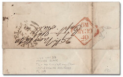 1840, Queen Victoria First Issue, 1d black (Scott 1), plate 1A, T-L; ...