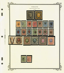 Ukraine, All-Mint Collection, 1918-23, mounted on Scott album pages, ...