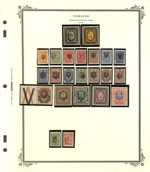 Ukraine, All-Mint Collection, 1918-23, mounted on Scott album pages, ...