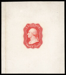1851, 3¢ Washington essay, by Danforth, Bald & Co., in black (Scott ...