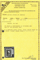 1860, 24¢ claret brown, trial color plate proof on wove paper in ...