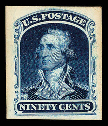 1857-60 (1875 Reprints), 1¢ to 90¢ complete, plate proofs on card ...