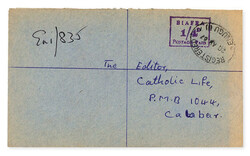Biafra, 1967, Nigerian civil war ¼d provisional marking on cover, ...