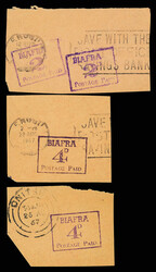 Biafra, 1967, Nigerian civil war provisional markings on covers and ...