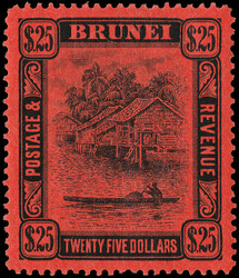 1907-21, Brunei River Definitives (Scott 13-39), a lovely complete ...