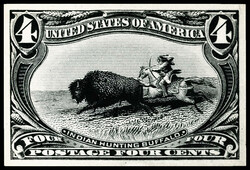 1898, Trans-Miss., 4¢ black, four photo essays (Scott 287), clean ...