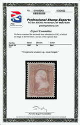 1867, 3¢ red, F. grill (Scott 94), o.g., never hinged, sound and ...