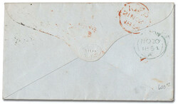 1847, Queen Victoria (embossed), 1s pale green (Scott 5), just ...