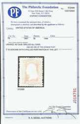 1867, 3¢ rose, A. grill (Scott 79), unused without gum, ...