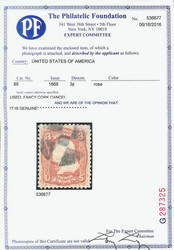 1867, 3¢ rose, D. grill (Scott 85), Post Office fresh with robust ...