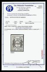 St. Louis, Mo., 1846, 10¢ black on gray lilac (Scott 11X5), Type II, ...