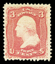 1867, 3¢ rose, Z. grill (Scott 85C), unused without gum, in strong ...