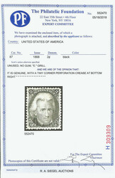 1867, 2¢ black, E. grill (Scott 87), unused without gum, Post Office ...