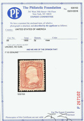 1867, 3¢ rose, E. grill (Scott 88), unused without gum, sound and ...