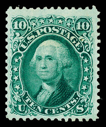1867, 10¢ green, E. grill (Scott 89), unused without gum, with ...