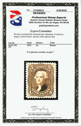 1861-66 (1875 Re-issue), 5¢ brown (Scott 105), unused without gum, ...