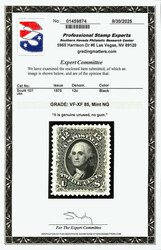 1861-66 (1875 Re-issue), 12¢ black (Scott 107), unused without gum, ...