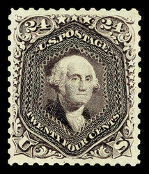 1861-66 (1875 Re-issue), 24¢ deep violet (Scott 109), unused without ...