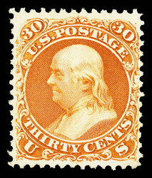 1861-66 (1875 Re-issue), 30¢ brownish orange (Scott 110), unused ...