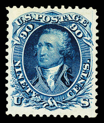 1861-66 (1875 Re-issue), 90¢ blue (Scott 111), unused without gum, ...