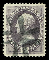 1870, 12¢ dull violet, H. grill, N.B.N.C. printing (Scott 140), a ...