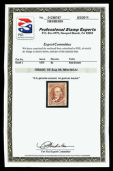 1847 (1875 Reproduction), 5¢ red brown (Scott 3), without gum as ...