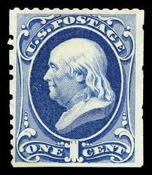 1875, 1¢ ultramarine, C.B.N.C. "Hard Paper" Special Printing (Scott ...