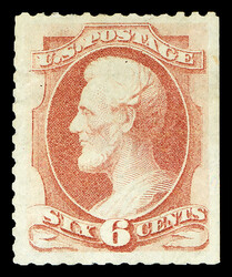 1875, 6¢ dull rose, C.B.N.C. "Hard Paper" Special Printing (Scott ...