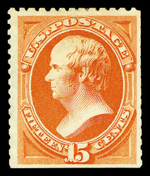 1875, 15¢ bright orange, C.B.N.C. "Hard Paper" Special Printing ...