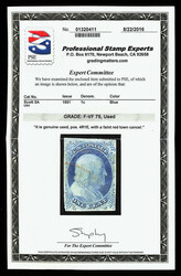 1851, 1¢ blue, type Ib (Scott 5A), position 4R1E, sound with strong ...