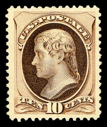 1879, 10¢ brown, A.B.N.C. printing, without secret mark (Scott 187), ...
