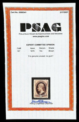 1879, 10¢ brown, A.B.N.C. printing, without secret mark (Scott 187), ...