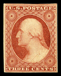 1852, 3¢ dull red, type I (Scott 11), o.g., barest trace of hinge, ...