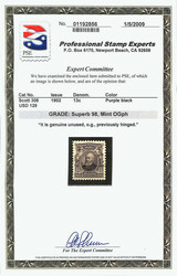 1902, 13¢ purple black (Scott 308), o.g., lightly hinged, Post ...