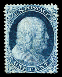 1857, 1¢ blue, type Ia (Scott 19), position 99L4, wonderfully fresh ...