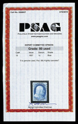 1857, 1¢ blue, type Ia (Scott 19), position 99L4, wonderfully fresh ...