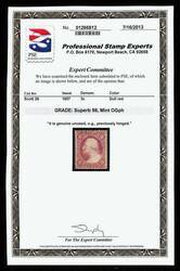 1857, 3¢ dull red, type III (Scott 26), o.g., lightly hinged, a ...