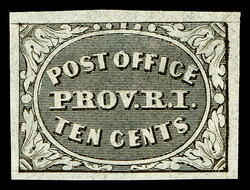 Providence, R.I., 1846, 10¢ gray black (Scott 10X2), unused without ...