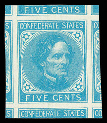 1862, 5¢ light blue, De La Rue printing (Scott 6), o.g., never ...