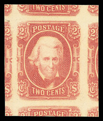 1863, 2¢ brown red (Scott 8), o.g., never hinged, Post Office fresh ...