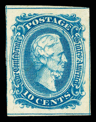 1863, 10¢ blue, "frame lines" (Scott 10), unused without gum, a ...
