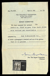 St. Louis, Mo., 1846, 5¢ black on gray lilac (Scott 11X4), Type III, ...