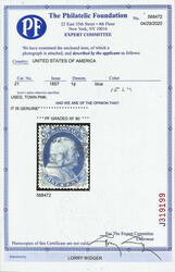 1857, 1¢ blue, type III (Scott 21), position 15L4, Post Office fresh ...