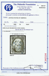 1867, 2¢ black, D. grill (Scott 84), sound and bright with ...